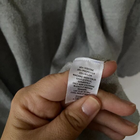 Leith Cardigan Sweater Womens Small Open Front Gray Stretchy Minimalist - Picture 5 of 6